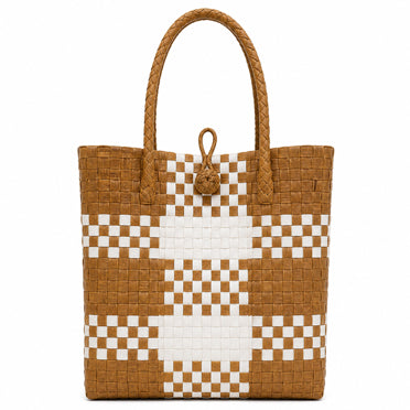Warm, earthy, and effortlessly refined—the Palomino Gala Bag is a timeless piece inspired by natural tones and relaxed elegance. Blending rich tan hues with crisp white accents, this design captures the beauty of simplicity while making a confident style statement.