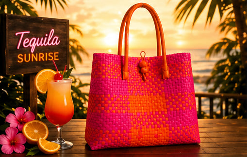 Tequila Sunrise Gala Bag – A striking blend of fiery reds, oranges, and pinks that radiate confidence and energy. Bold, bright, and unapologetically vibrant.